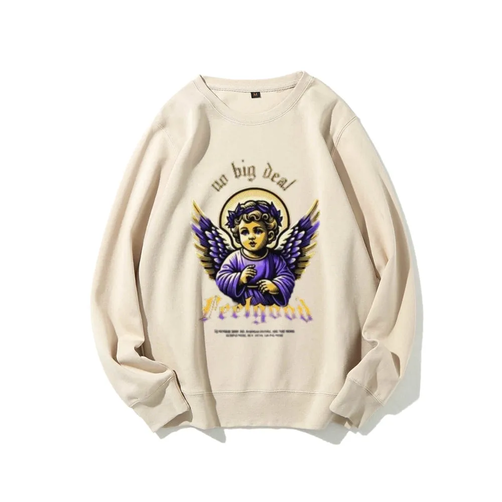 Women Vintage Baby Angel Graphic Sweatshirts