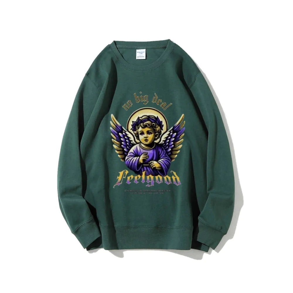 Women Vintage Baby Angel Graphic Sweatshirts