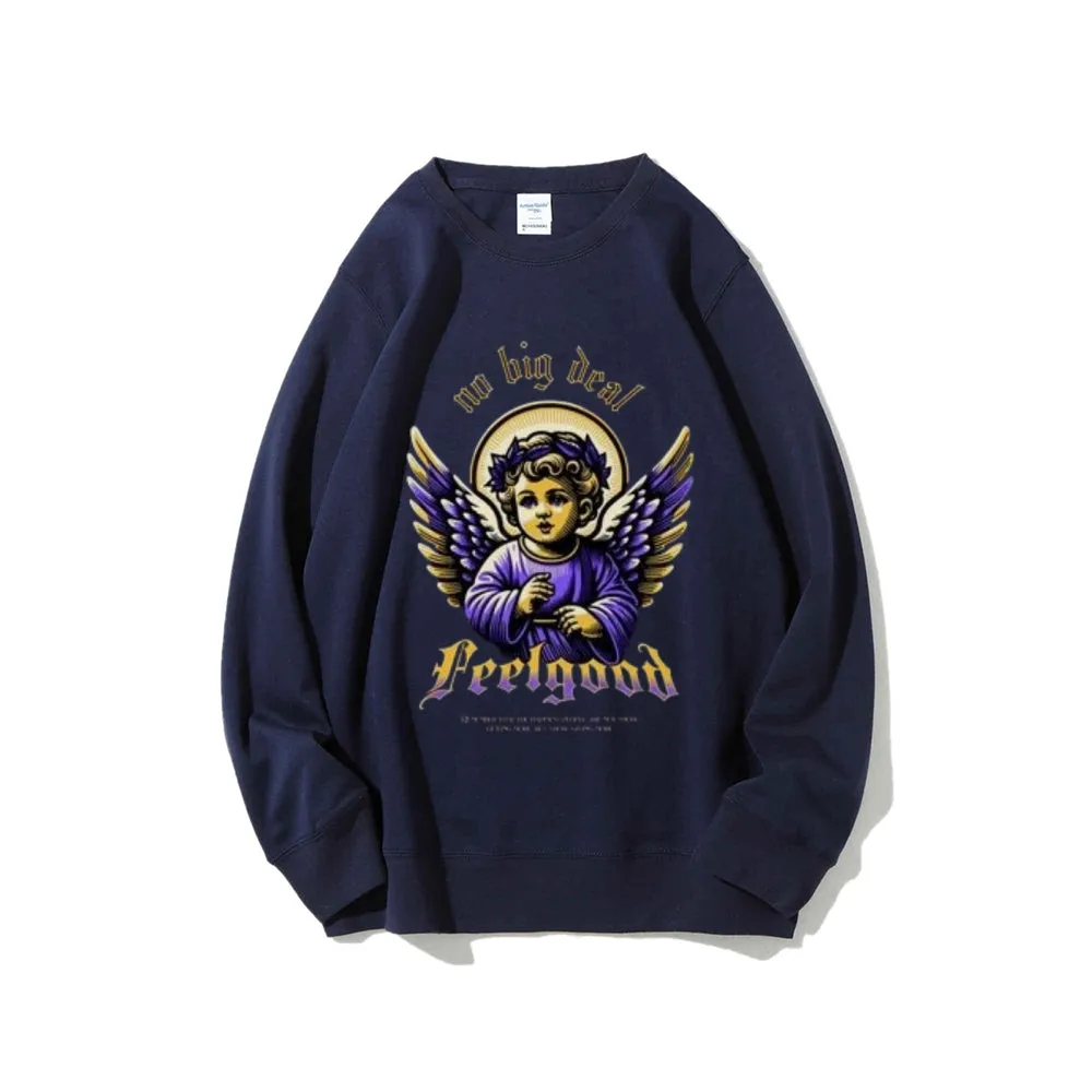 Women Vintage Baby Angel Graphic Sweatshirts