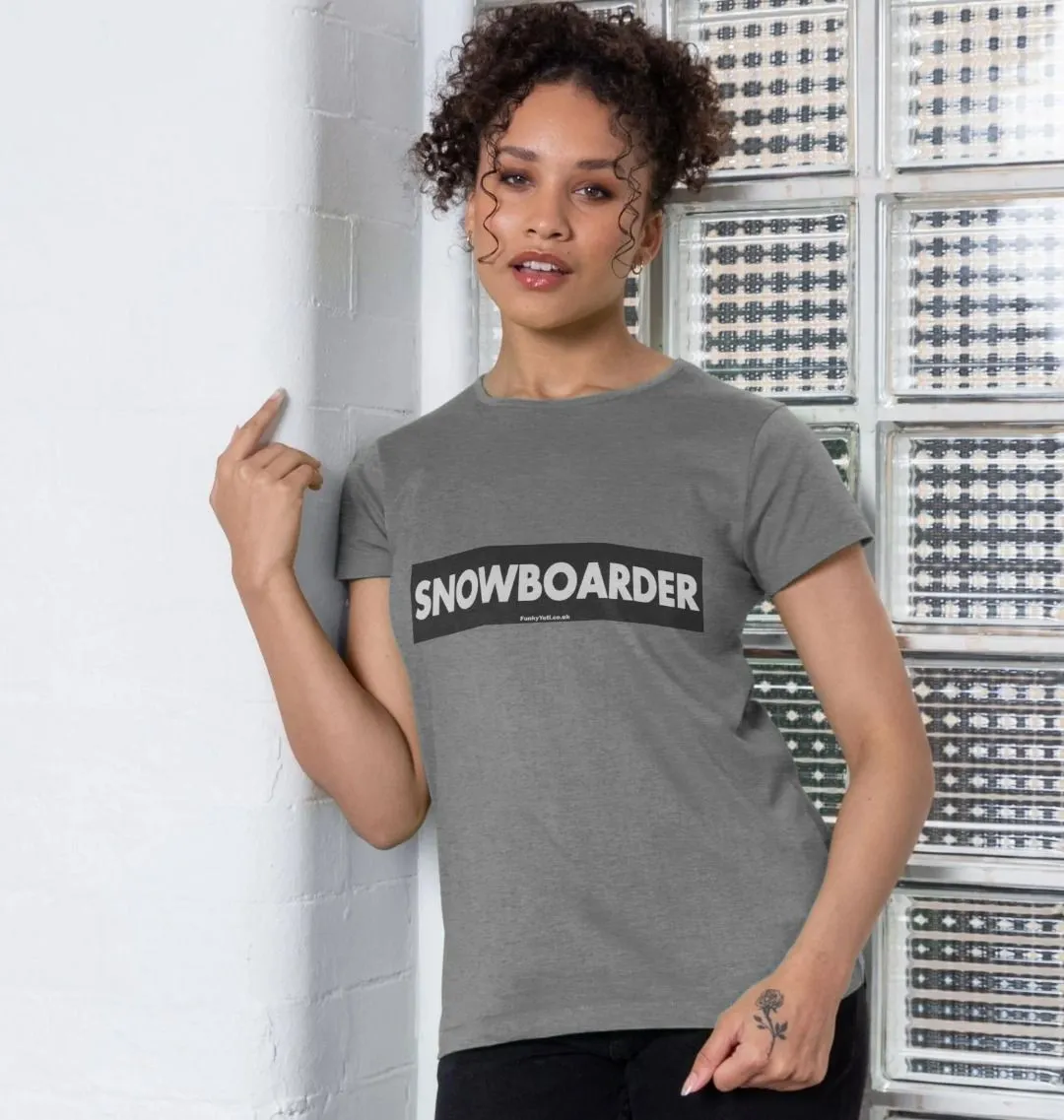 Women's Snowboarder Censor Bar Organic Tee