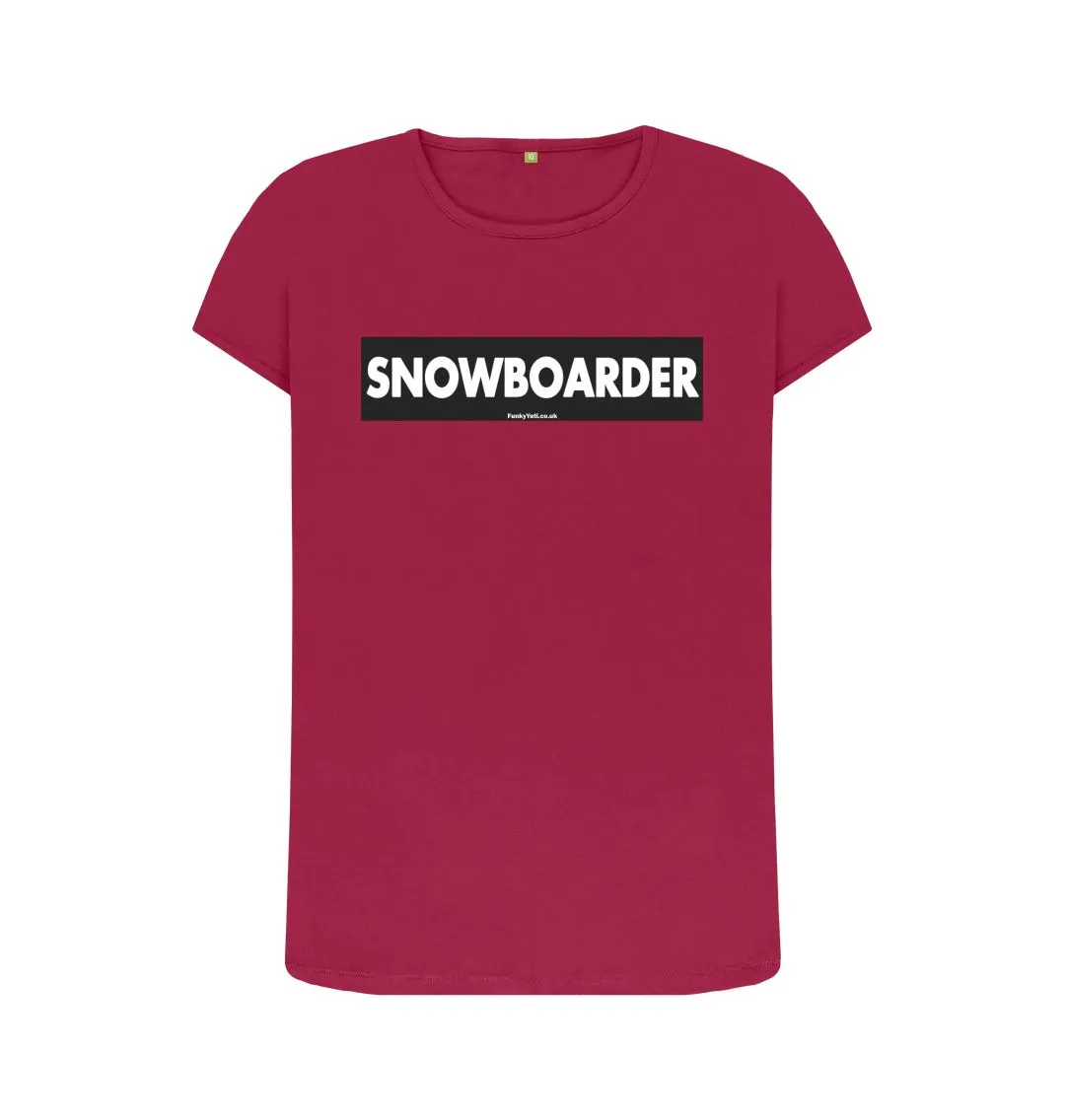 Women's Snowboarder Censor Bar Organic Tee