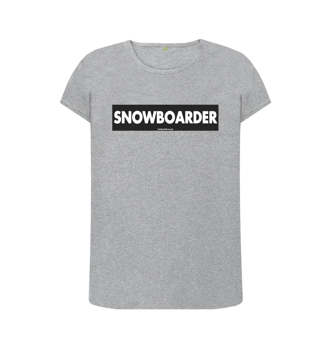 Women's Snowboarder Censor Bar Organic Tee