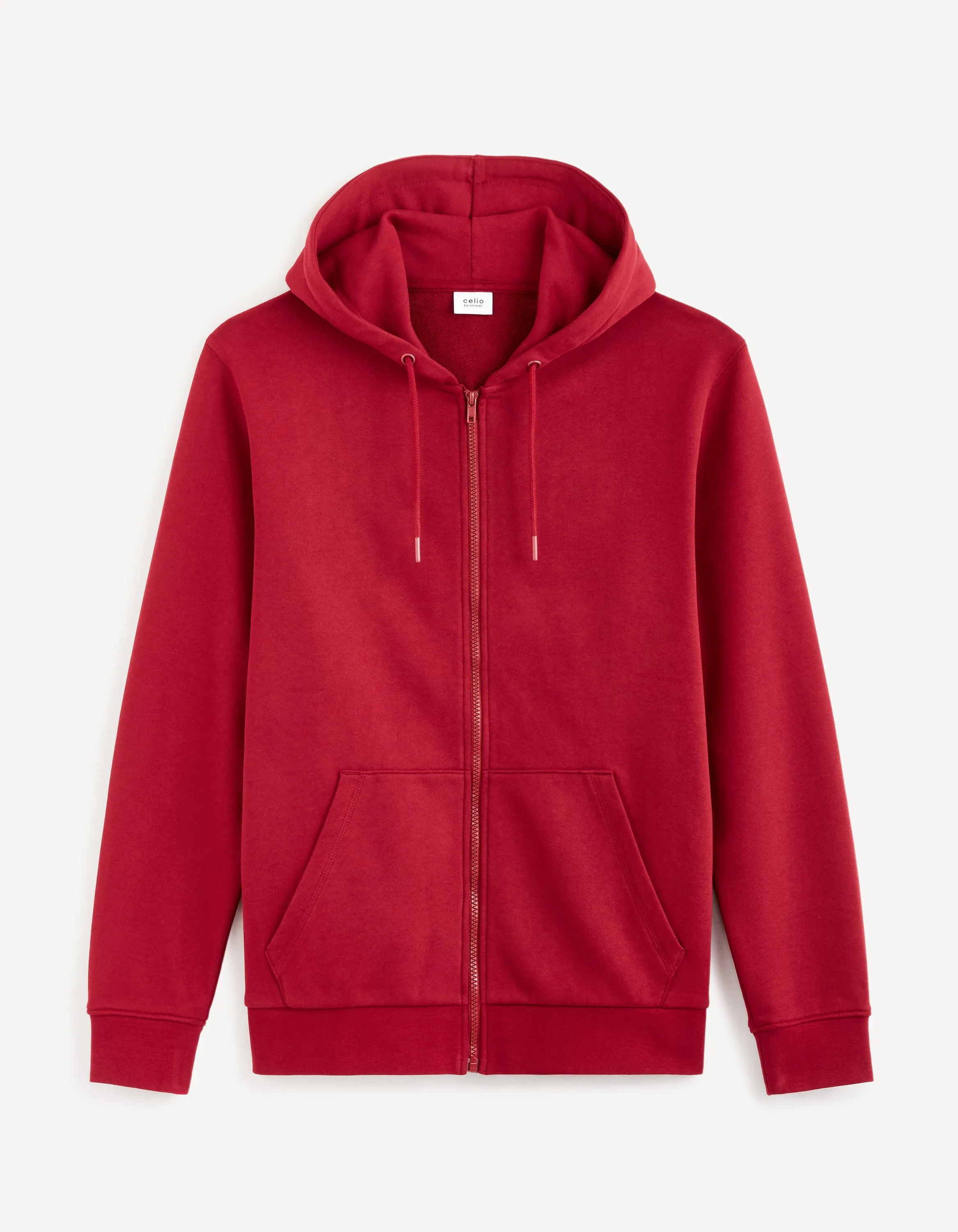 Zippered sweatshirt Hooded 100% cotton