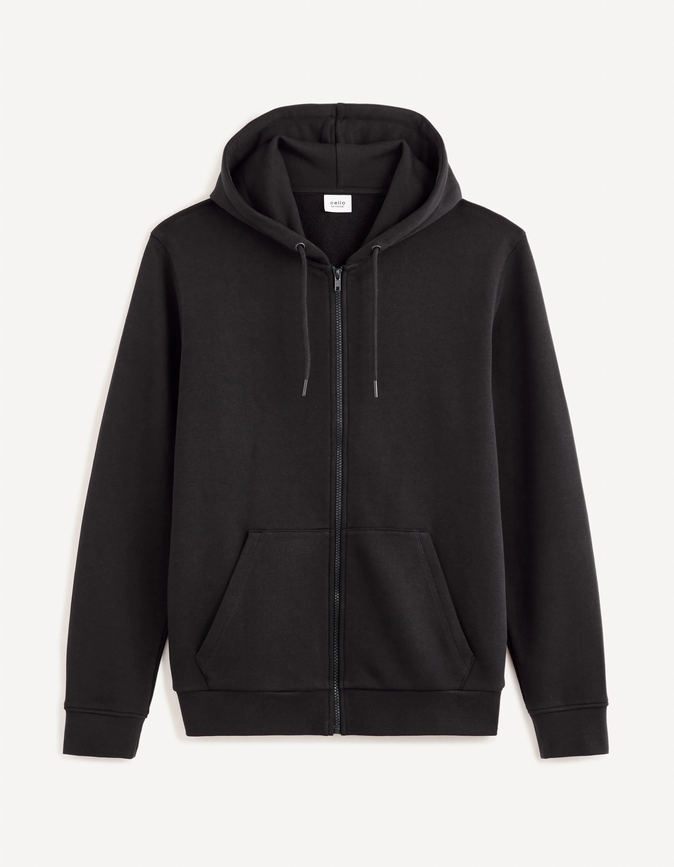 Zippered sweatshirt Hooded 100% cotton