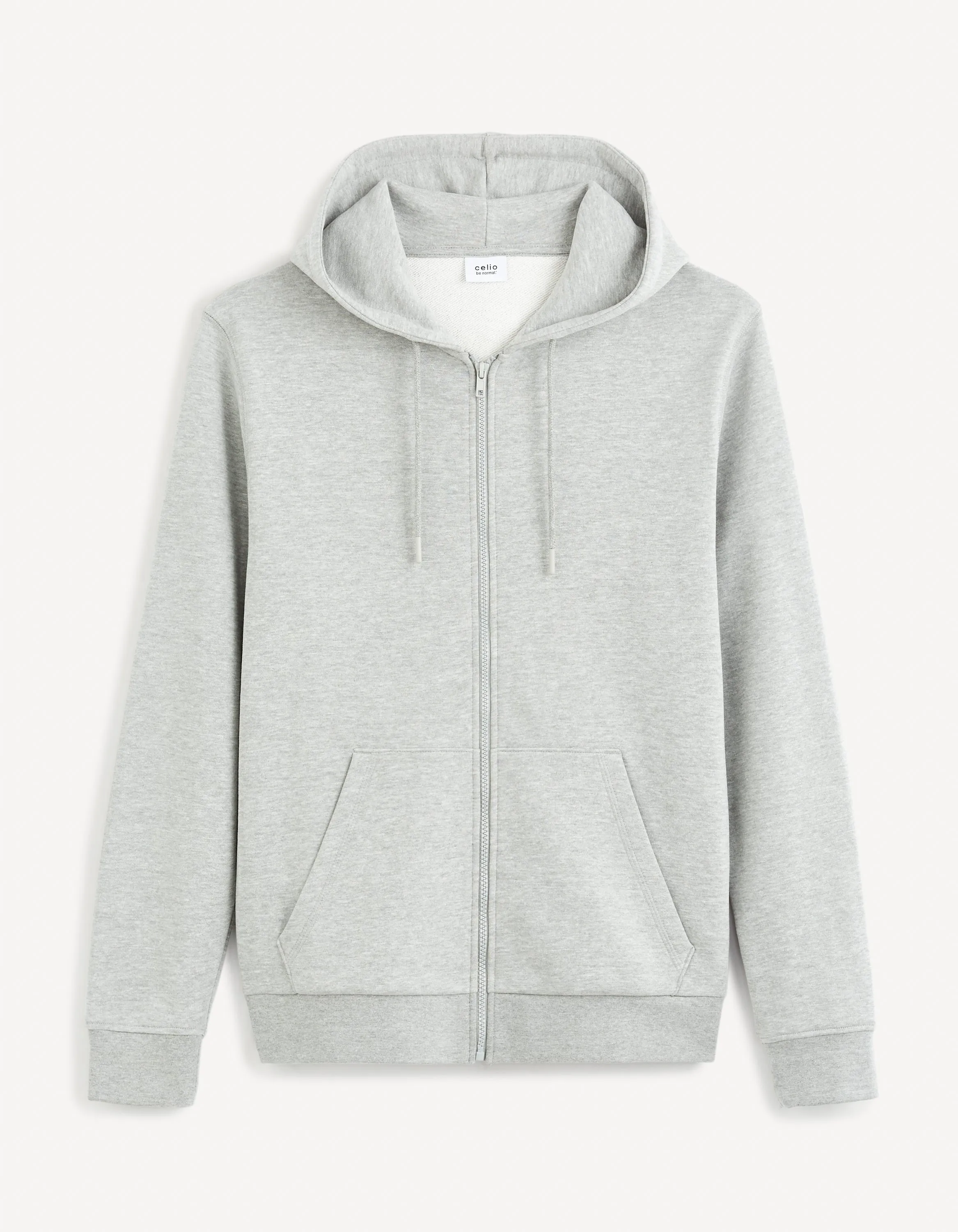 Zippered sweatshirt Hooded 100% cotton