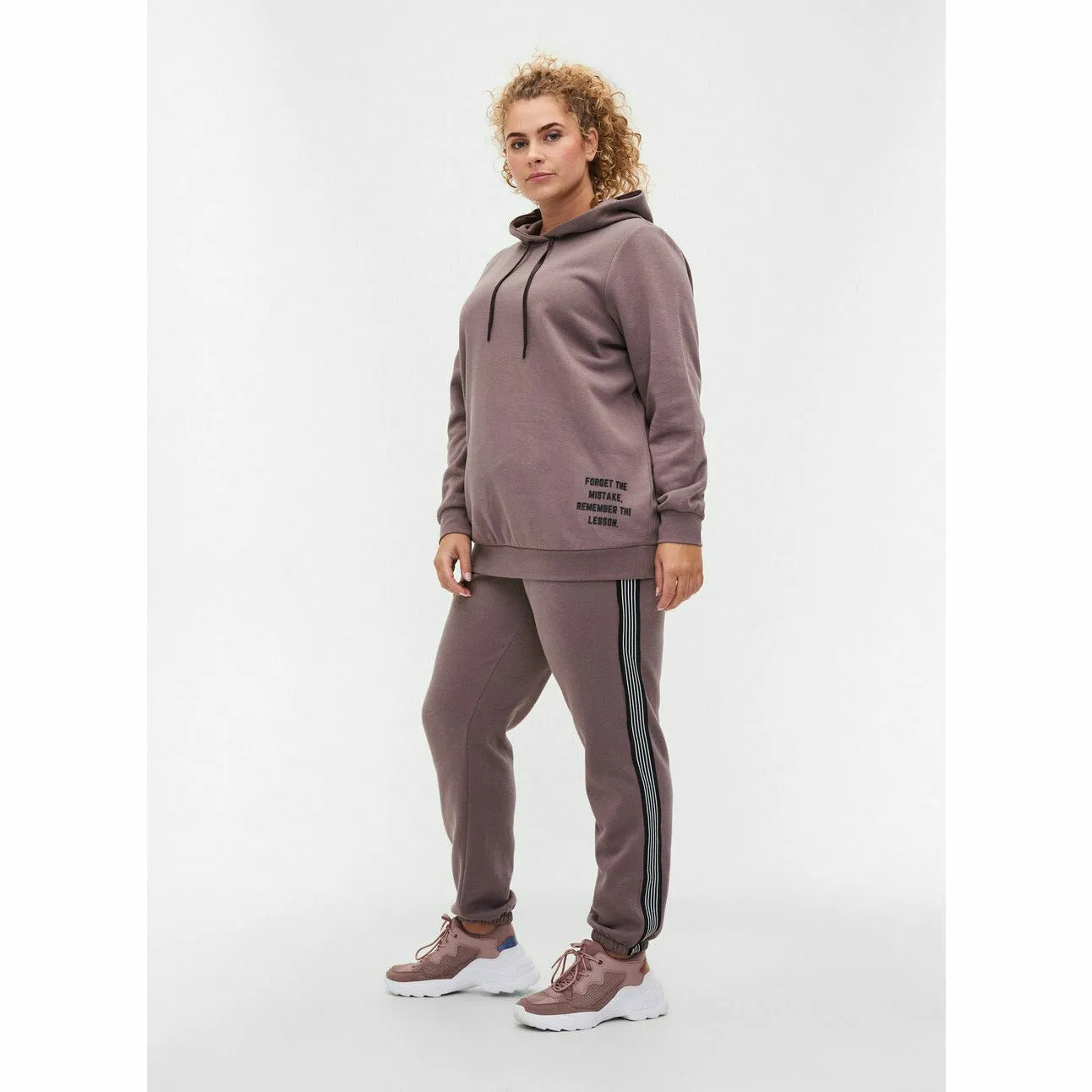 Zizzi Track Pants in Taupe