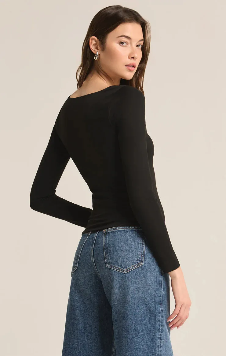 ZSU So Smooth Long Sleeve Top in Black